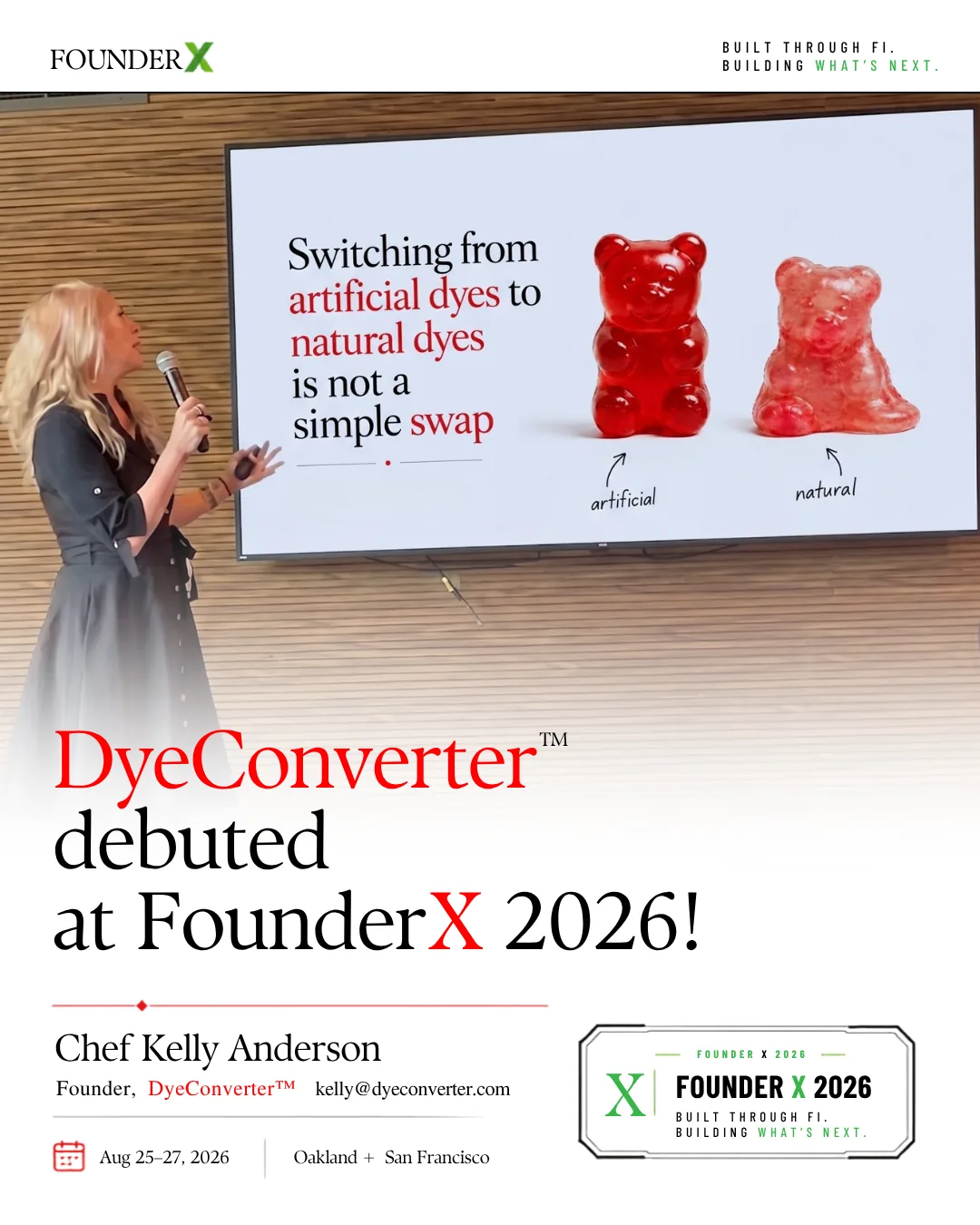 DyeConverter™ made its debut at FounderX 2026, and I could not have asked for a better room to do it in.