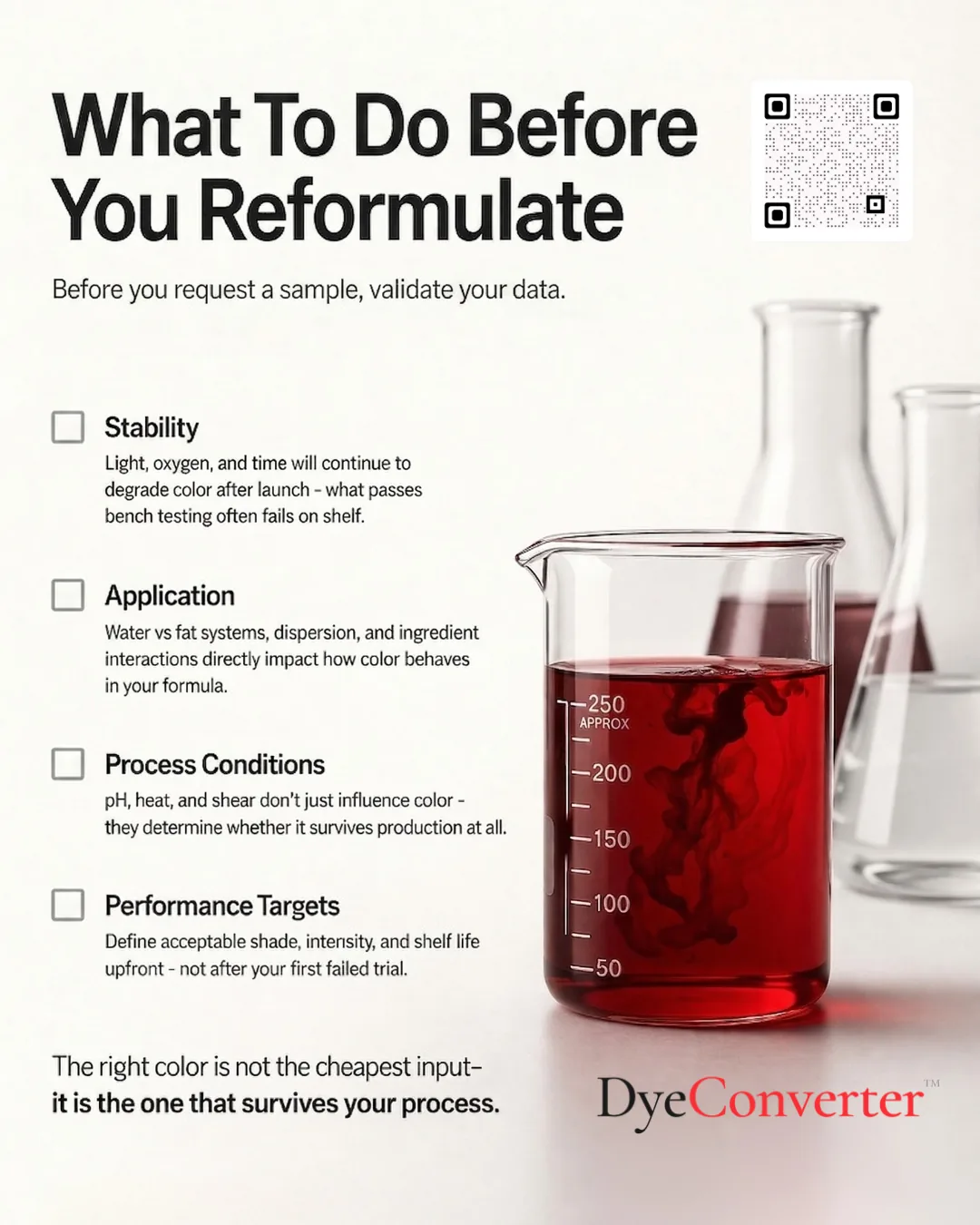 Most reformulation projects start with a sample request
